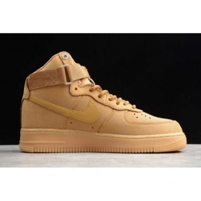 Nike Erkek Air Force 1 High Flax Sarı Kaykay Ayakkabı Türkiye - NT93PZO3